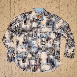 Robert Graham Classic Fit Abstract Buttong Down Long Sleeve Casual Dress Shirt